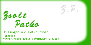 zsolt patko business card